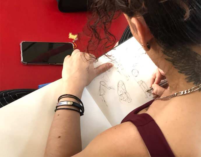 Actu BRASSART : Séance de sketching à l’école du cirque Zépétra