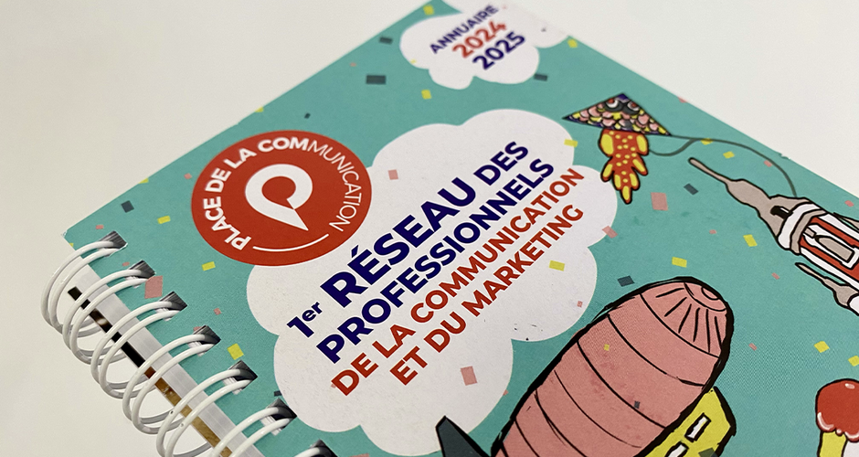 projet école arts graphiques illustration : Couverture du 9e annuaire Place de la Communication