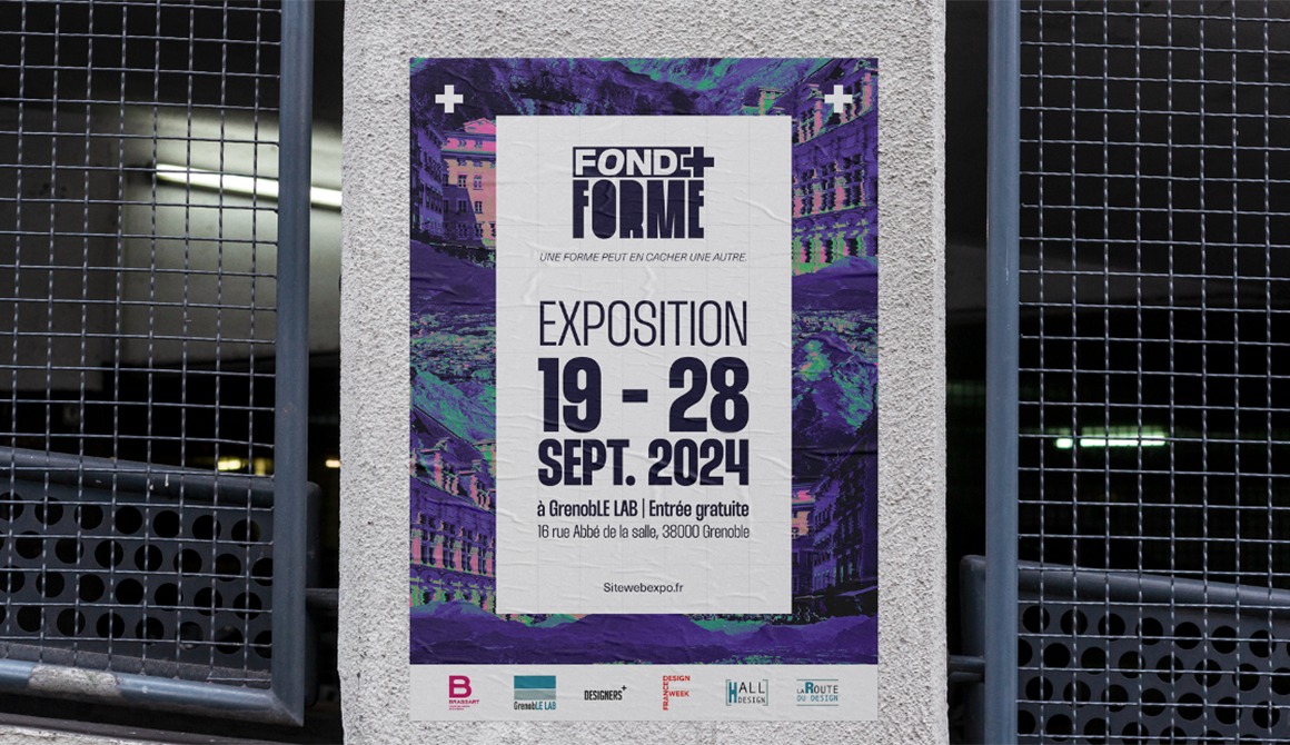 Exposition Fond et Forme pour la France Design Week : projet cursus design graphique et digital - années 2 à 4